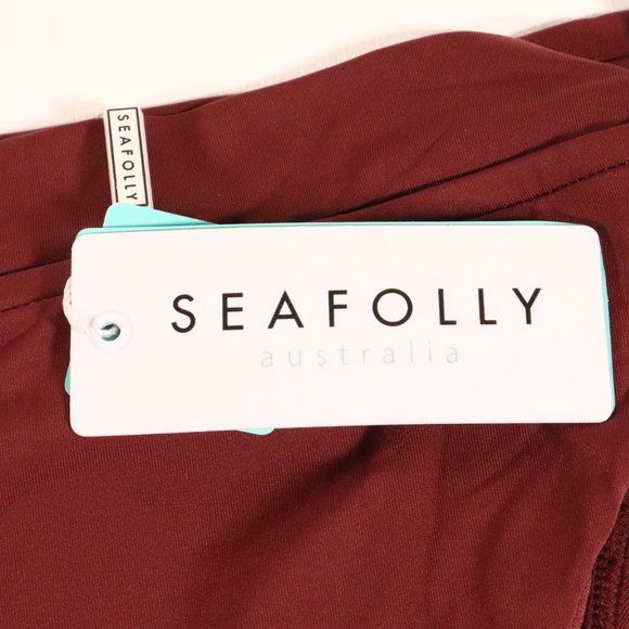 NWT Seafolly X Revolve Active High Rise Bottom in Plum - Picture 6 of 16